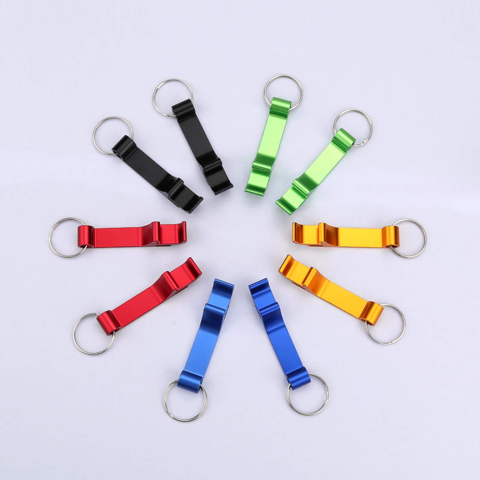 20 Pack Aluminum Beer Bottle Opener Keychain - Juliyeh Black Claw Bar Bottle Openers (6.5cm) for Soda, Beverage & Beer - Perfect for Parties, Camping, BBQs & Everyday Carry