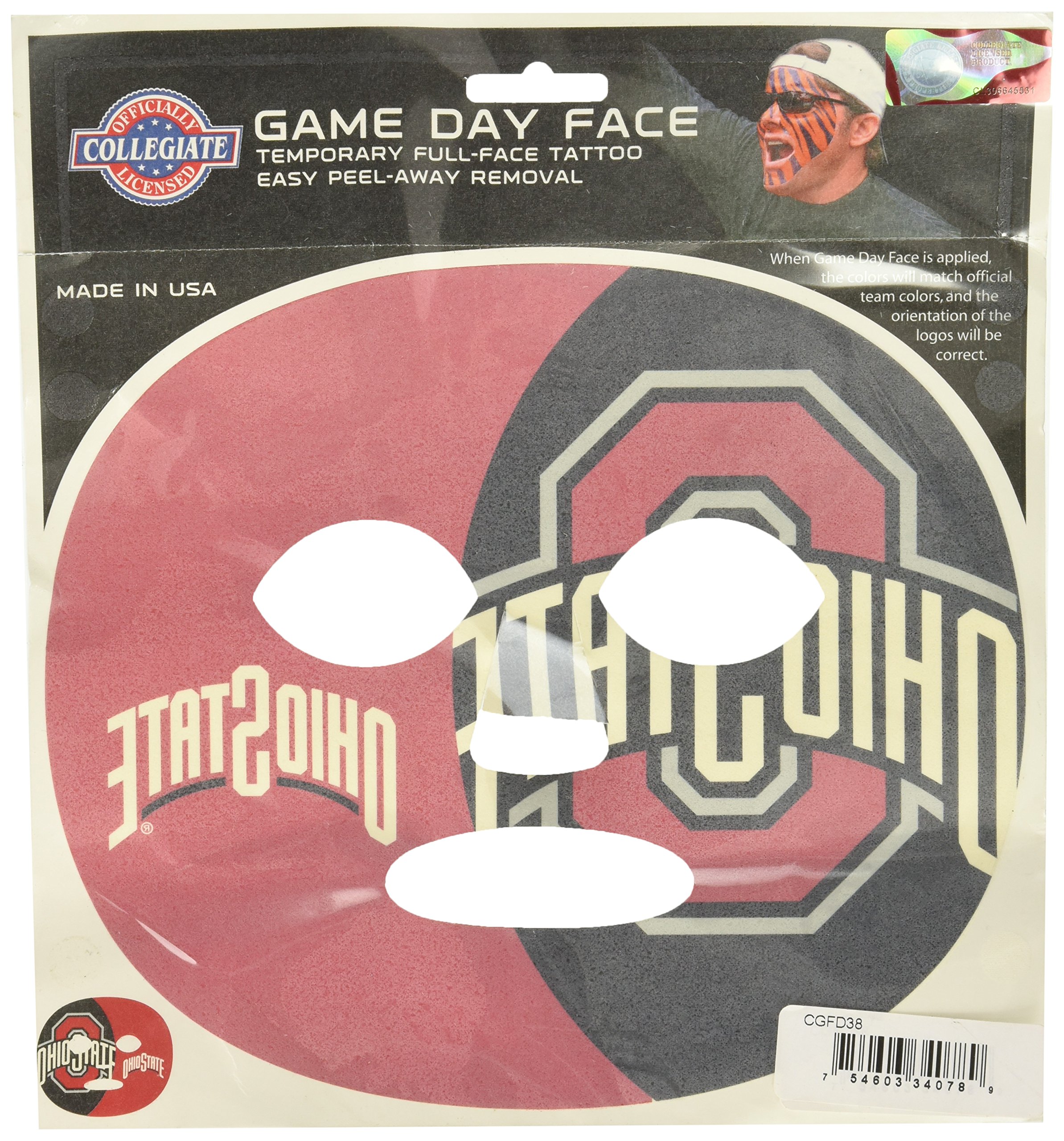 NCAA Game Day Temporary Face Tattoos - Siskiyou Sports Team Spirit Stickers for Football, Basketball & College Events - Perfect for Tailgating, Parties & Fan Support