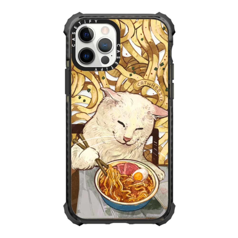 Casetify Ultra Impact Shockproof Case for iPhone 12 & iPhone 12 Pro - Clear Black Protective Phone Cover with Anti-Scratch Design - Perfect for Everyday Use, Travel & Outdoor Activities