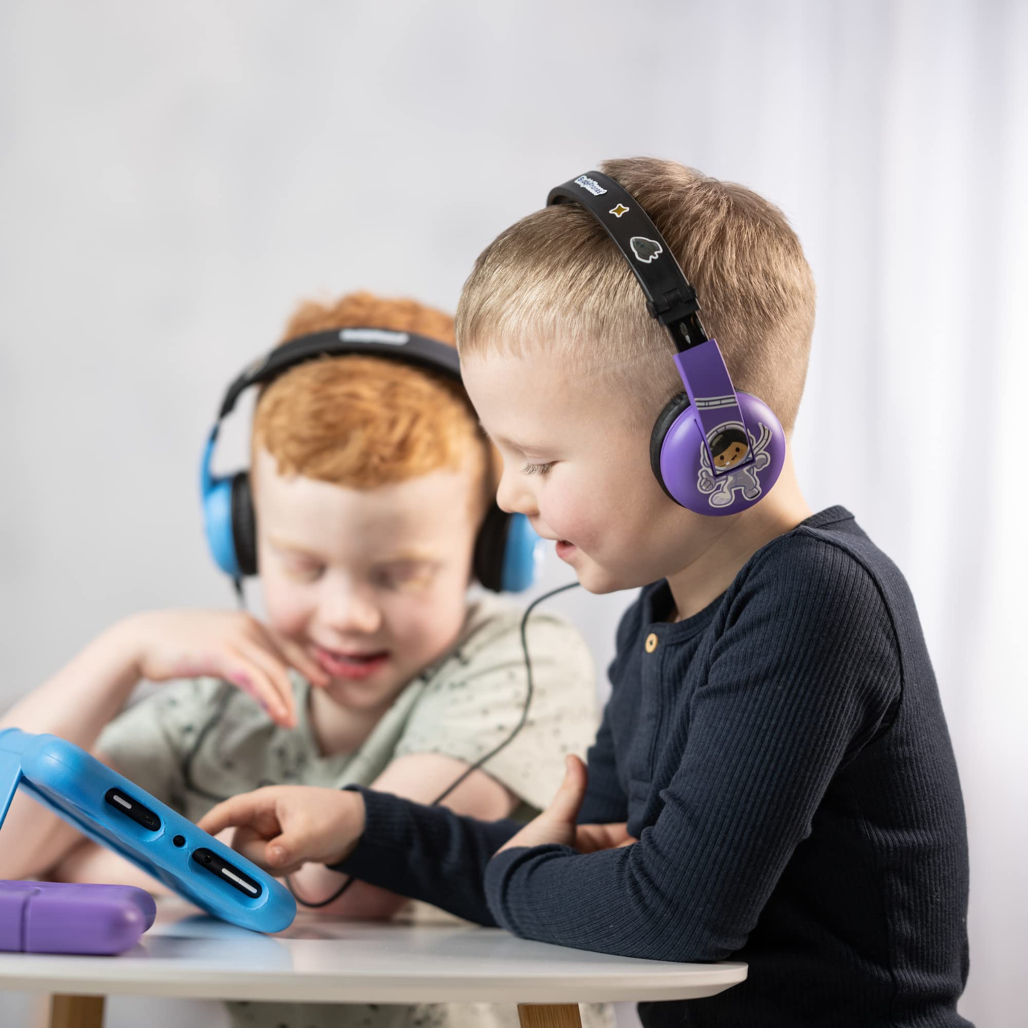 Amazon Exclusive Volume-Limiting Bluetooth BuddyPhones for Kids Ages 3-7 | PlayTime Pink | Safe Headphones for School, Travel & Home Learning