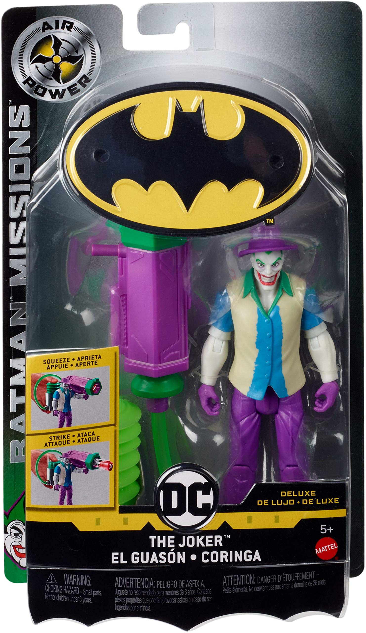 Batman Missions Air Power The Joker Action Figure - Collectible DC Comics Superhero Toy for Display & Play
