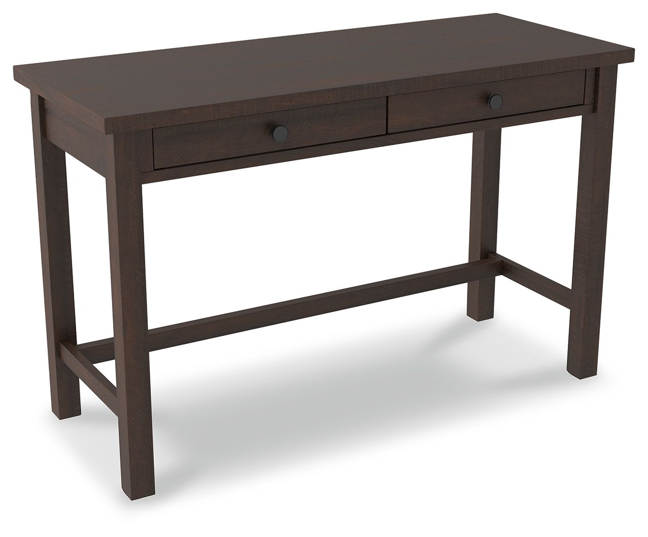 Camiburg Warm Brown Home Office Desk - Standalone Writing Desk for Small Spaces, Study & Work from Home