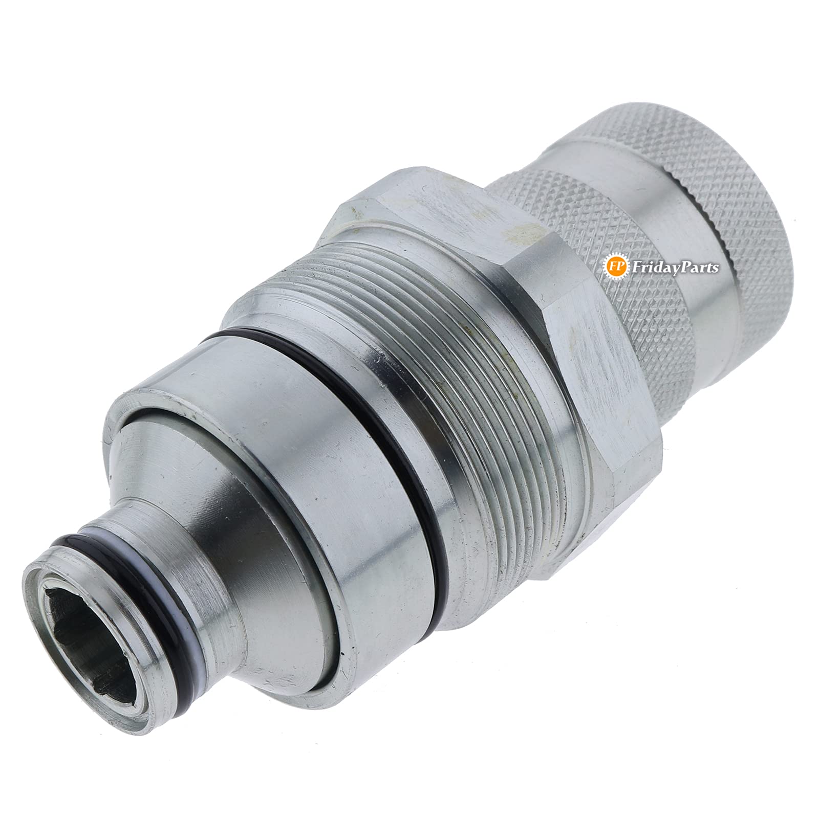 FridayParts Female Hydraulic Flat Face Quick Connect Coupler 47396761 - Compatible with New Holland C227 C232 C238 L213 L215 L216 L218 L220 L221 L223 L225 L228 L230 L234 Tractor Loaders - Ideal for Agricultural Equipment, Construction Machinery, and Hydraulic System Repairs