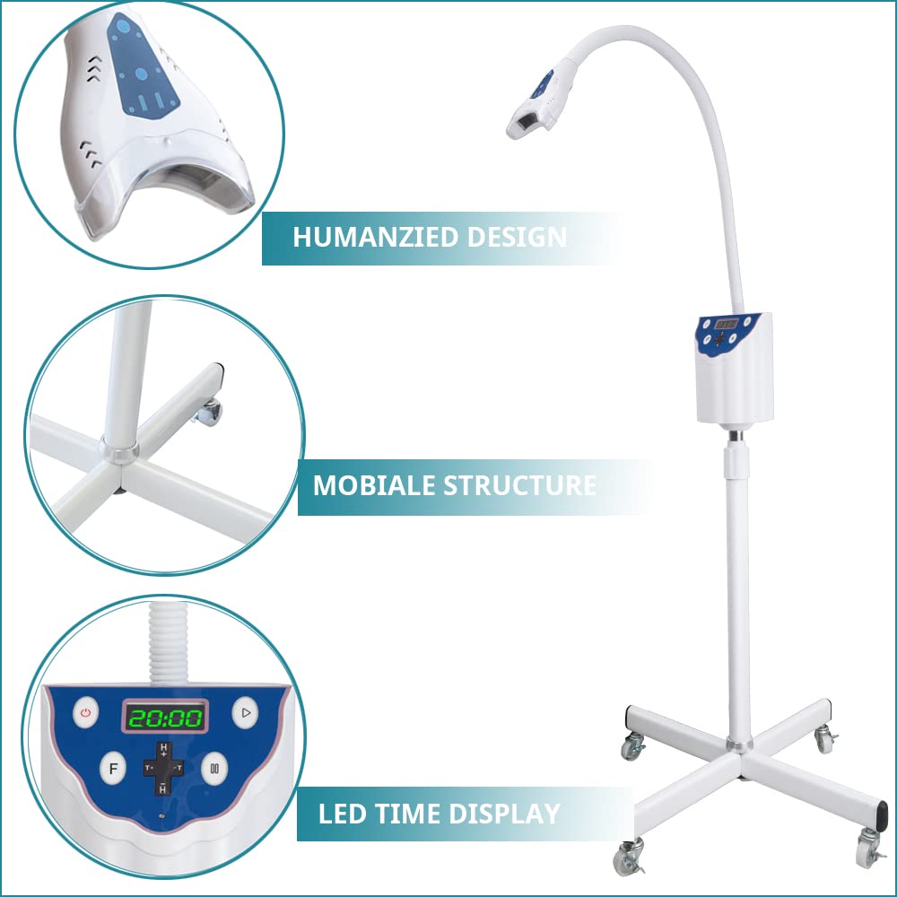 4 Colors LED Teeth Whitening Kit with Remote Control & Adjustable Light Intensities - Professional Dental Whitener for Home Use - Cold Bleaching Lamp (2023 Latest Version) - Fast 3-5 Day Delivery - Perfect for Travel, Gifts & Daily Oral Care