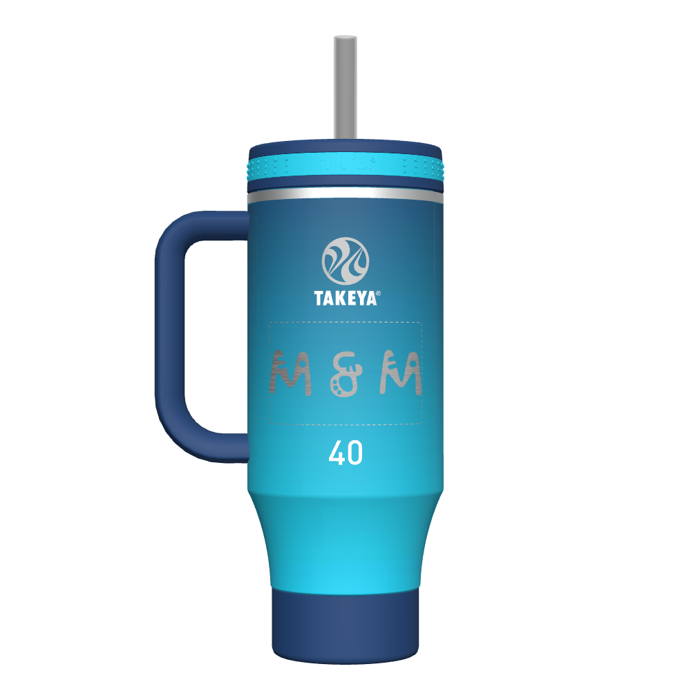 40oz Ombre Straw Tumbler with Lid - Custom Personalized Name & Design - Insulated Stainless Steel Cup for Iced Coffee, Smoothies & Cold Drinks - Perfect for Gym, Office & Outdoor Activities