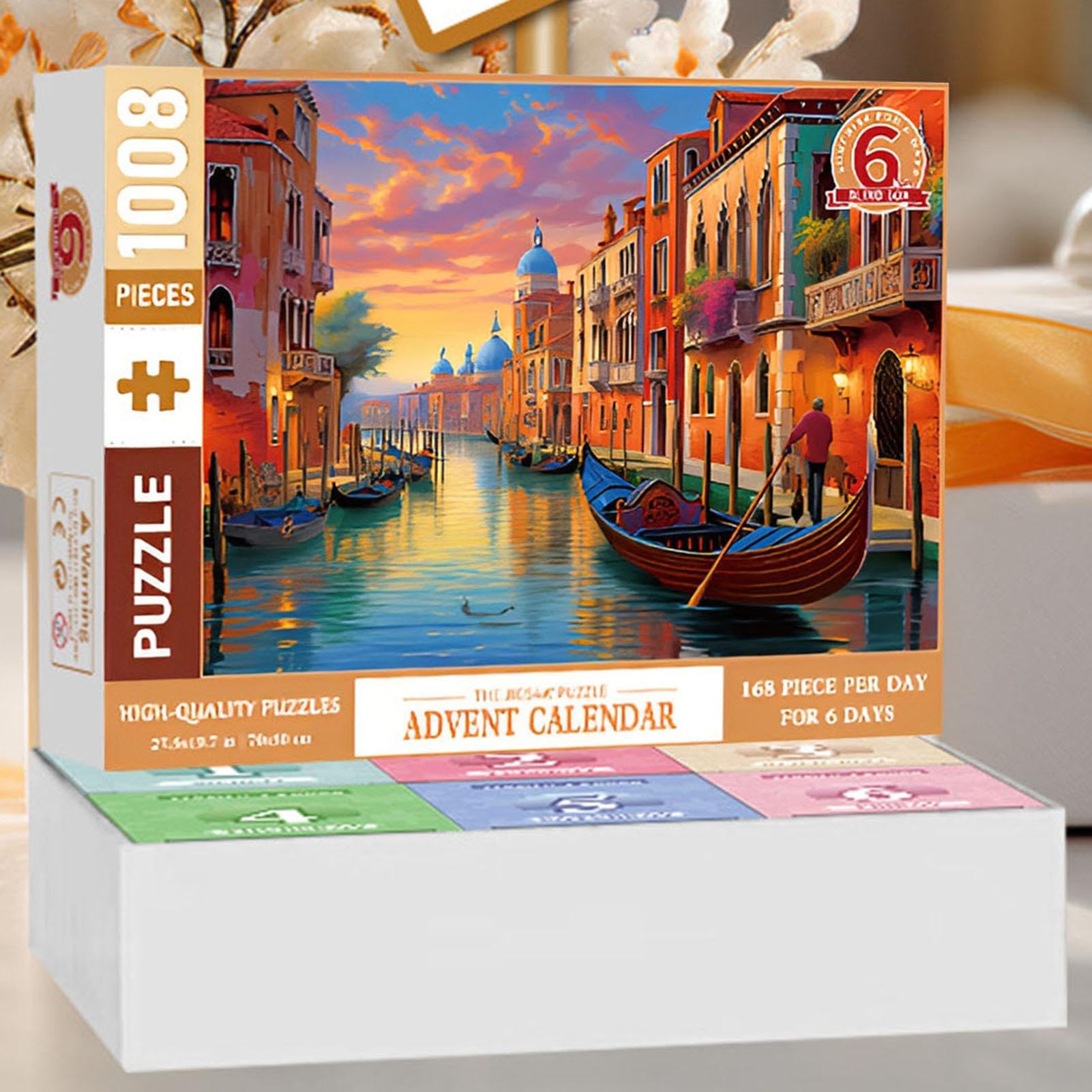 2024 Advent Calendar - 6-Day Christmas Countdown Puzzle Set - Fun Holiday Puzzle Advent Calendar for Kids & Adults - Christmas Decor & Gift for Family & Friends - Perfect for Home, Office & Classroom Holiday Decorations