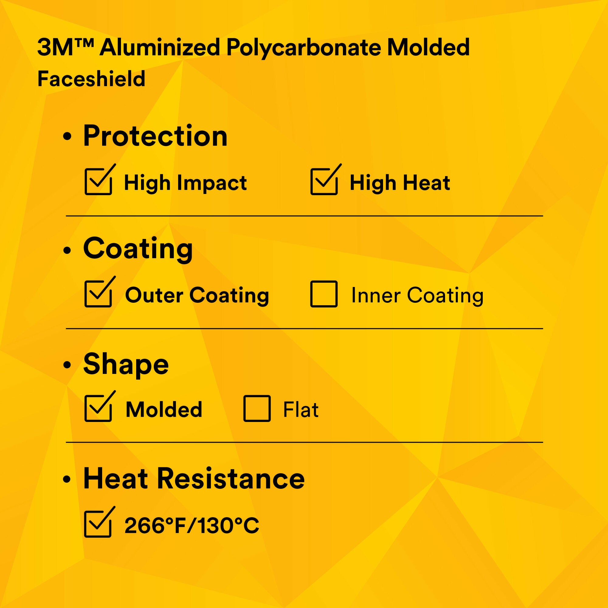 3M Aluminized Polycarbonate Clear Face Shield Window - 82504 00000 Safety Visor for Welding, Grinding & Industrial Protection | Durable Molded Shield for Workplace Safety