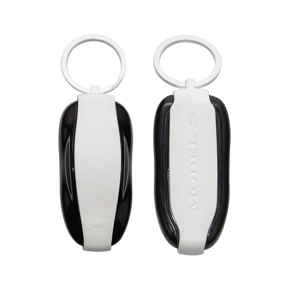 Premium Tesla Model S Key Fob Cover - Durable Silicone Keychain Protector (White) | Perfect Gift for Tesla Owners, Car Accessories & Everyday Protection