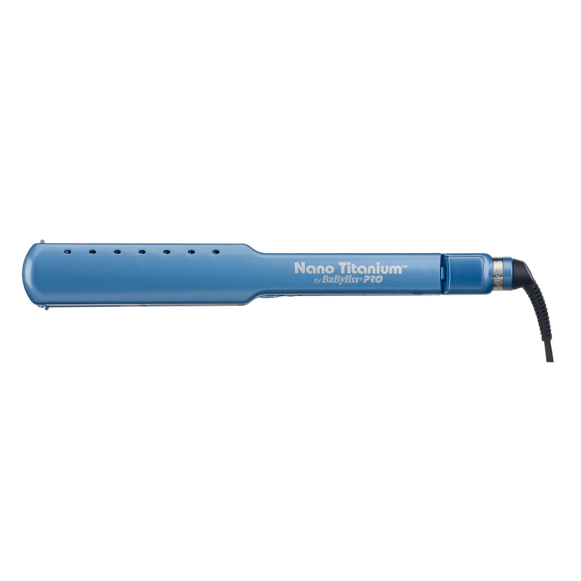 BaByliss Pro Ultra Thin Vented Straightening Iron - 1.5 Inch Blue Titanium Flat Iron for Smooth & Frizz-Free Hair - Perfect for Salon Styling & Home Use