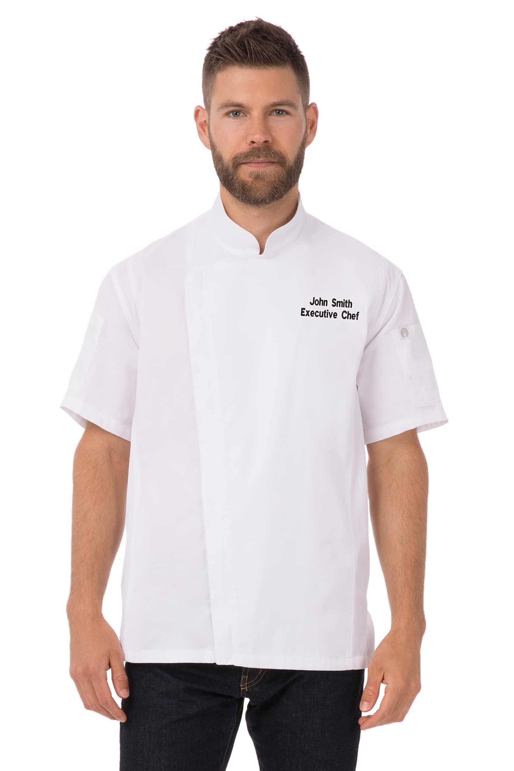 Chef Works Custom Personalized Men's Springfield Chef Coat - Professional Kitchen Apparel for Chefs & Culinary Staff