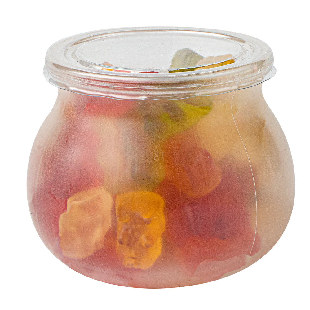 4 oz Frosted Plastic Candy Jars with Lids - 2.5