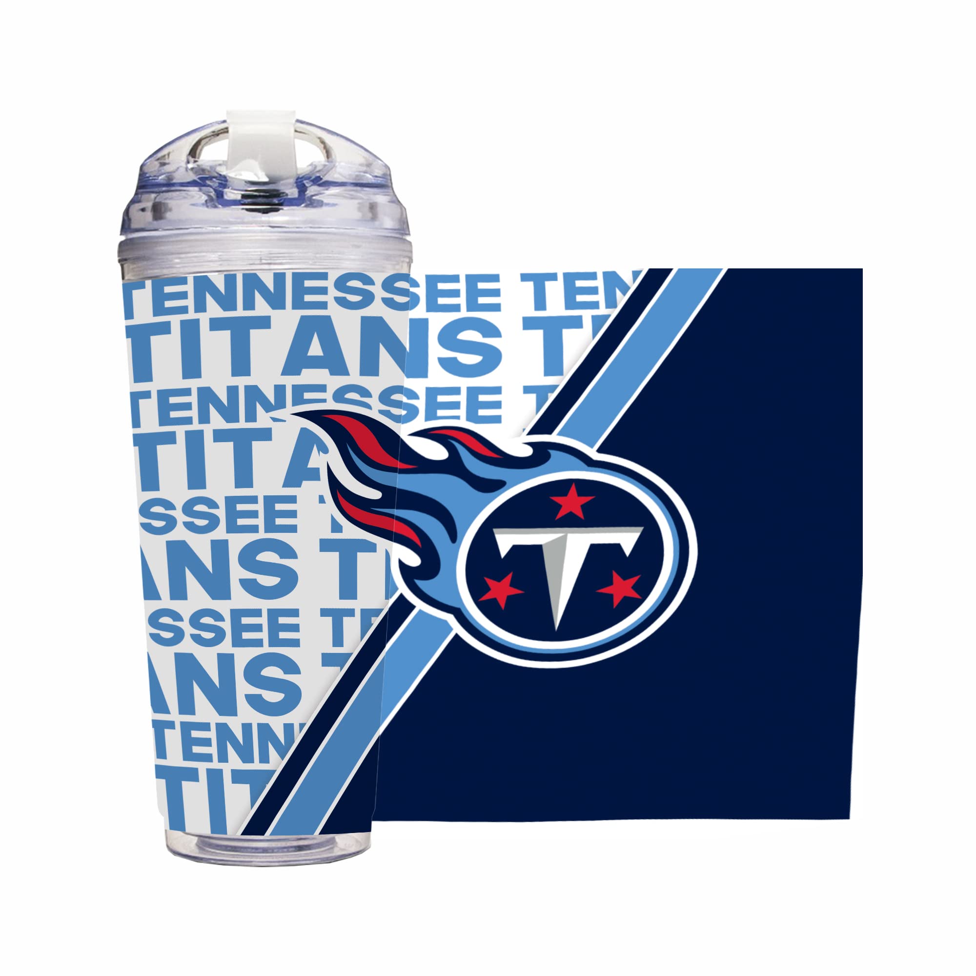 Official NFL 24oz Acrylic Tumbler with Hinged Lid - Double Wall Insulated Football Cup for Hot & Cold Drinks - Perfect for Game Day, Tailgating, and Office Use