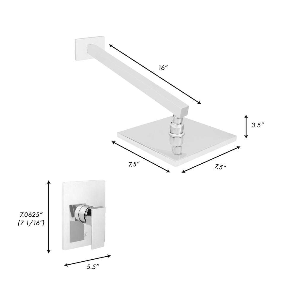 ZLINE Bliss Rainfall Shower Faucet in Chrome - High Pressure Luxury Showerhead with Adjustable Spray Settings for Spa-Like Bathroom Experience (BLS SHF CH)