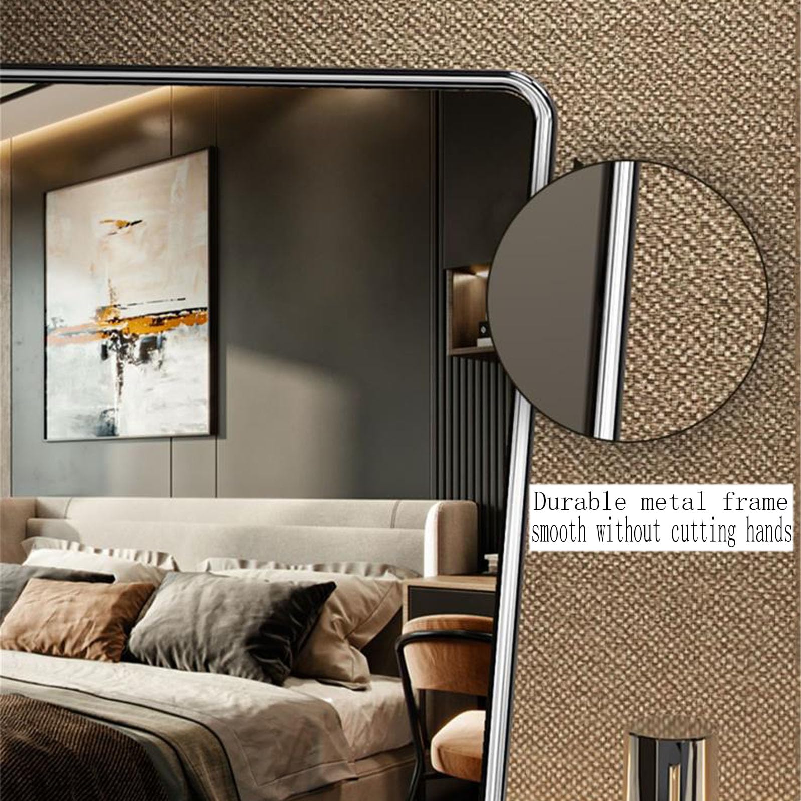 Adjustable Rectangular Desktop Vanity Makeup Mirror with Metal Stand - 90° Tilt Portable Standing Mirror for Bedroom, Living Room, Office & Bathroom | Perfect for Makeup, Grooming & Home Decor