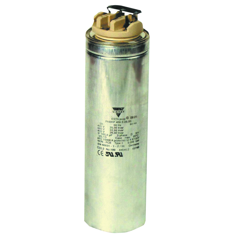 ACMKP525.3.25.00 3 Phase Power Factor Correction Capacitor - 16.7KVAR @ 415VAC, 85x265mm IP00 Dry Type (Gas Filled), 3x77uF - Ideal for Industrial Electrical Systems, Motor Loads & Energy Efficiency Applications