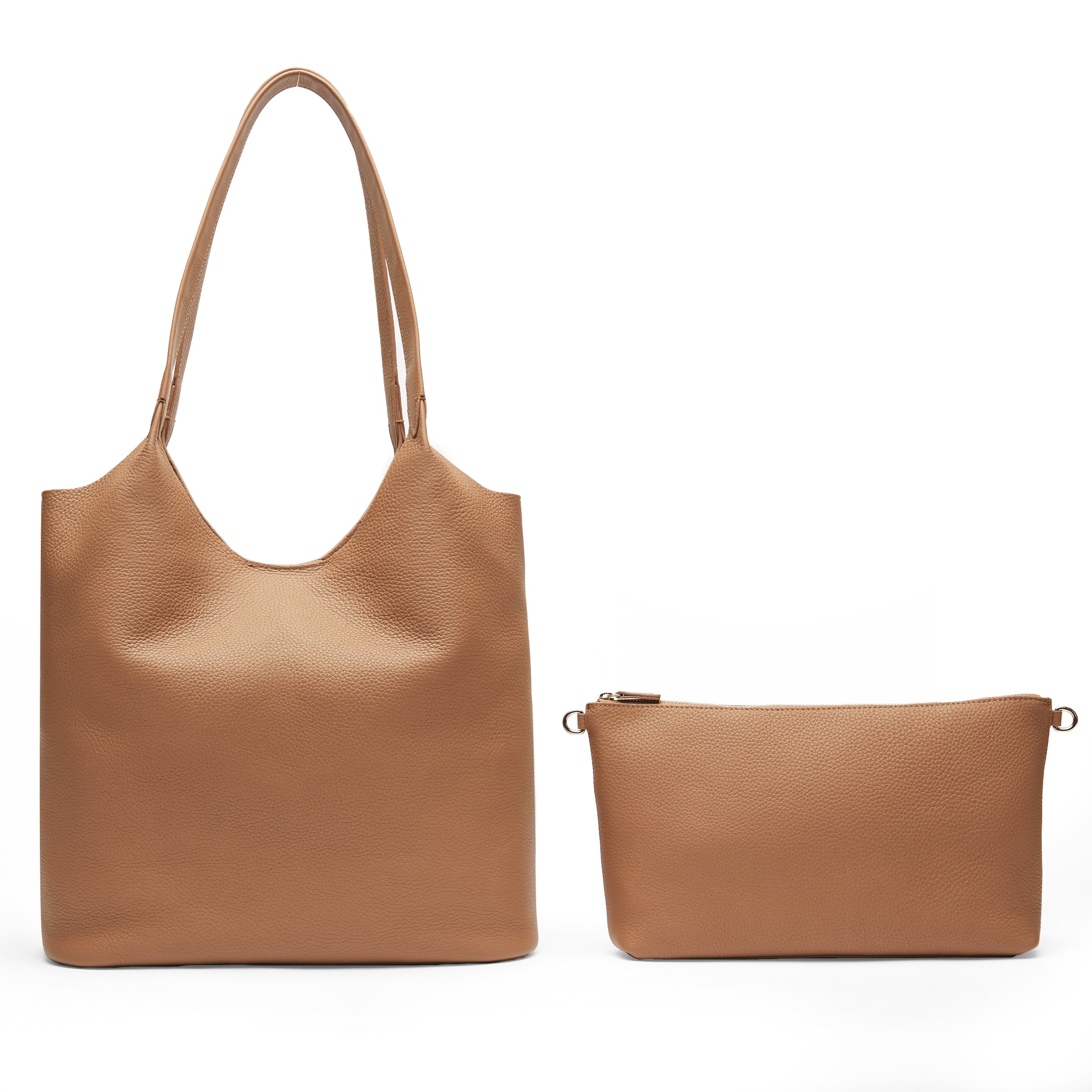 Mia Large Shopper Tote Bag in Camel Color - Stylish & Spacious Handbag for Women, Perfect for Work, Travel, and Everyday Use