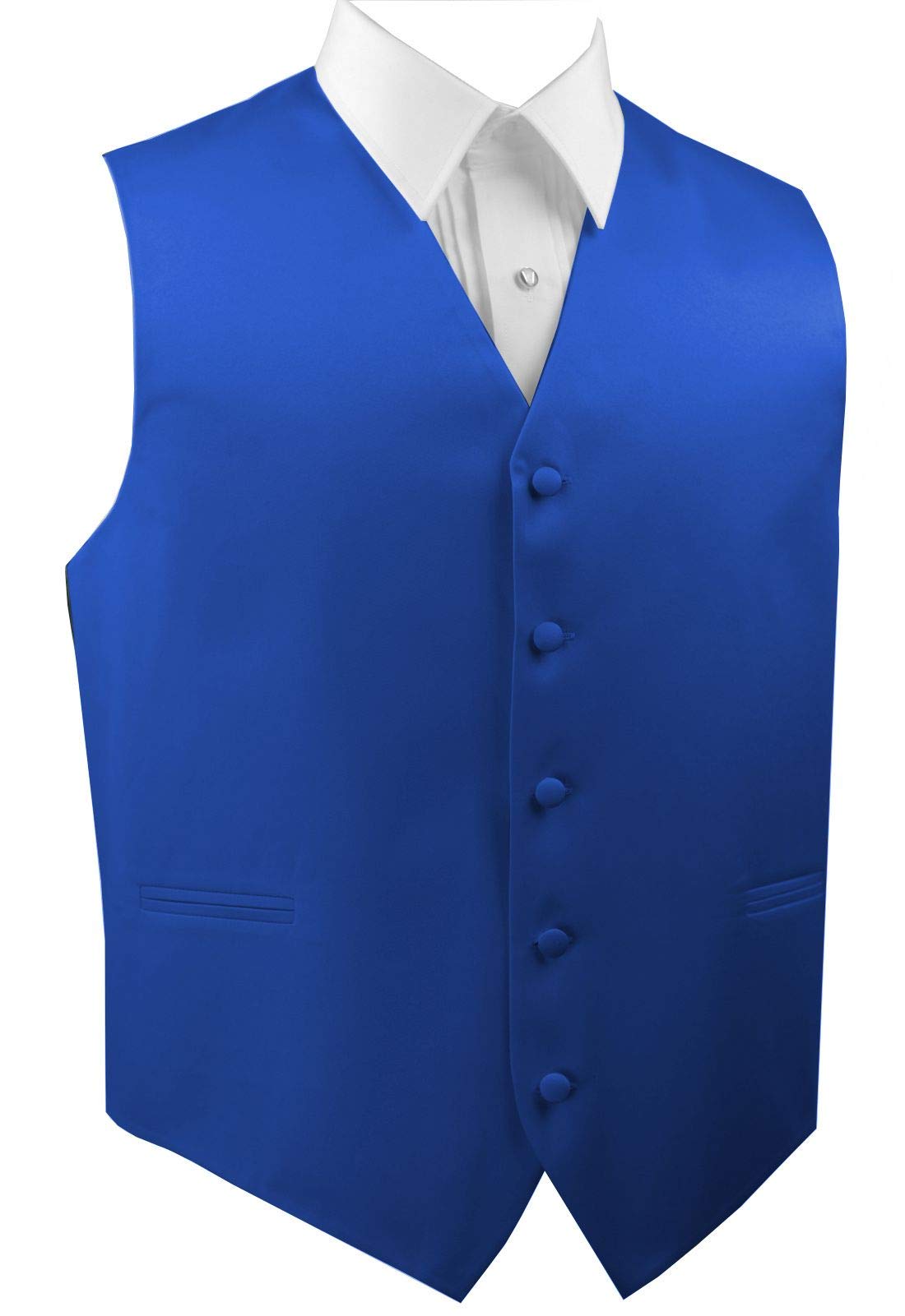 Italian Design Men's Formal Tuxedo Vest - Royal Blue Slim Fit Waistcoat for Weddings, Prom & Black Tie Events