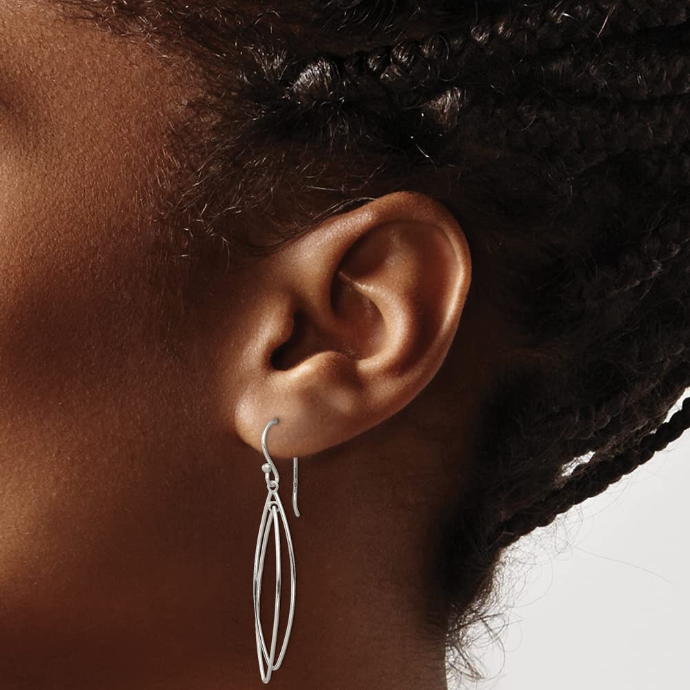925 Sterling Silver Multi-Hoop Dangle Earrings for Women | 58mm x 9mm Drop Earrings | Elegant Statement Jewelry for Parties, Weddings & Everyday Wear