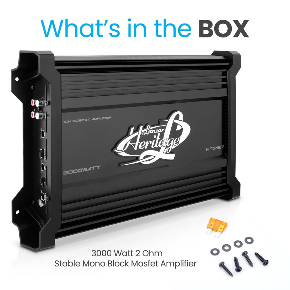 3000W 2 Ohm Mono Block MOSFET Car Amplifier - High Power Bass Boost for Subwoofers & Car Audio Systems