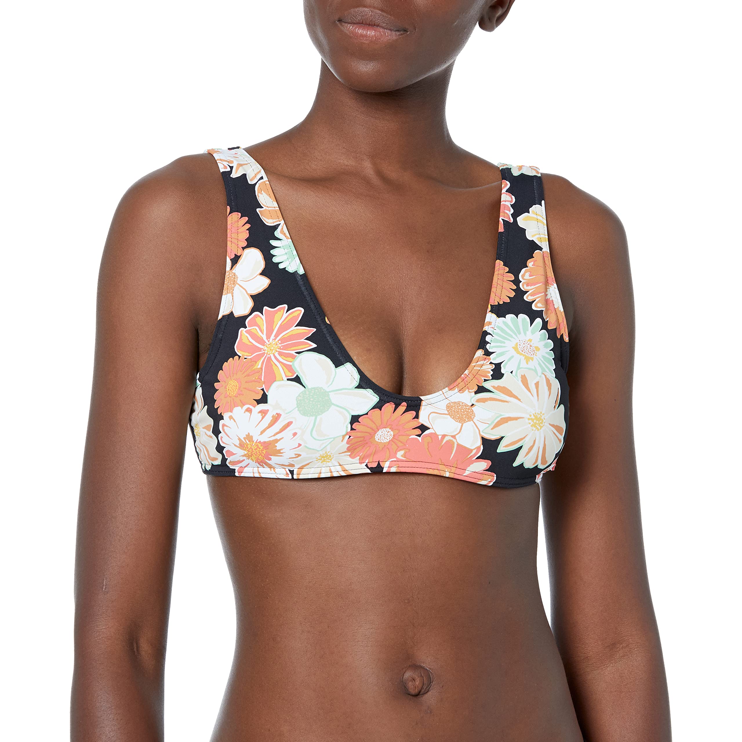Roxy Women's Standard Beach Classics Bralette Bikini Top - Comfortable Swimwear for Surfing, Swimming & Summer Vacations