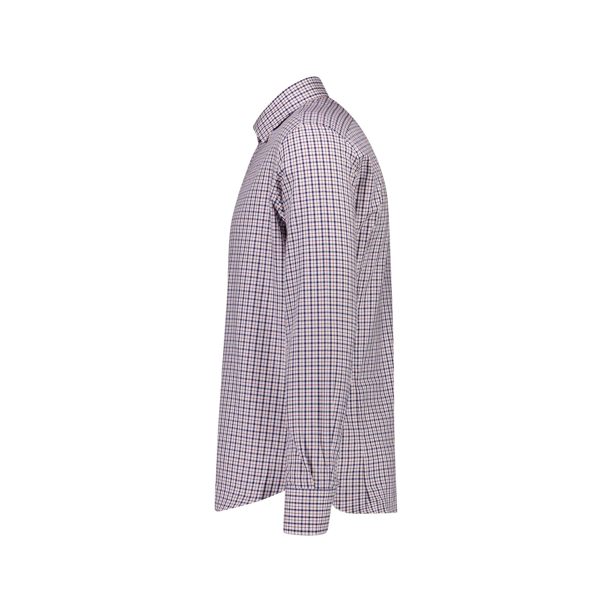 Elegant Navy and Red Checkered Shirt for Men & Women - Stylish Casual & Office Wear - Perfect for Work, Dates, and Everyday Outfits