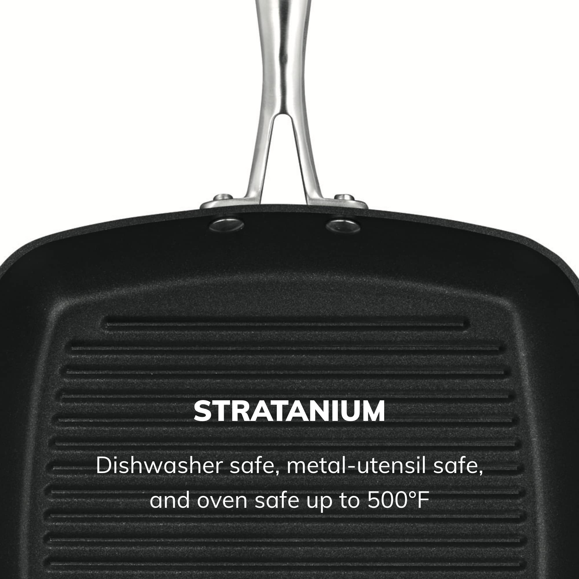 Scanpan Professional 10.5” Square Grill Pan & 11” Griddle - Nonstick Cookware Set - Dishwasher, Oven & Metal Utensil Safe - Made in Denmark - Perfect for Grilling, Searing & Pancakes