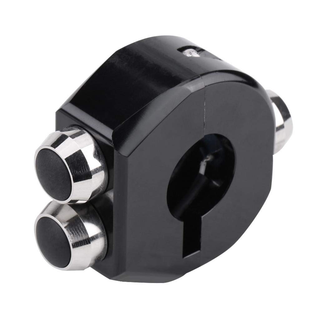 KIMISS 22mm CNC Aluminum Alloy Motorcycle Handlebar Switch - Kill Switch & Triple Latching Switch with Reset Button (Black) | Perfect for Off-Road, Cruiser & Dirt Bike Customization