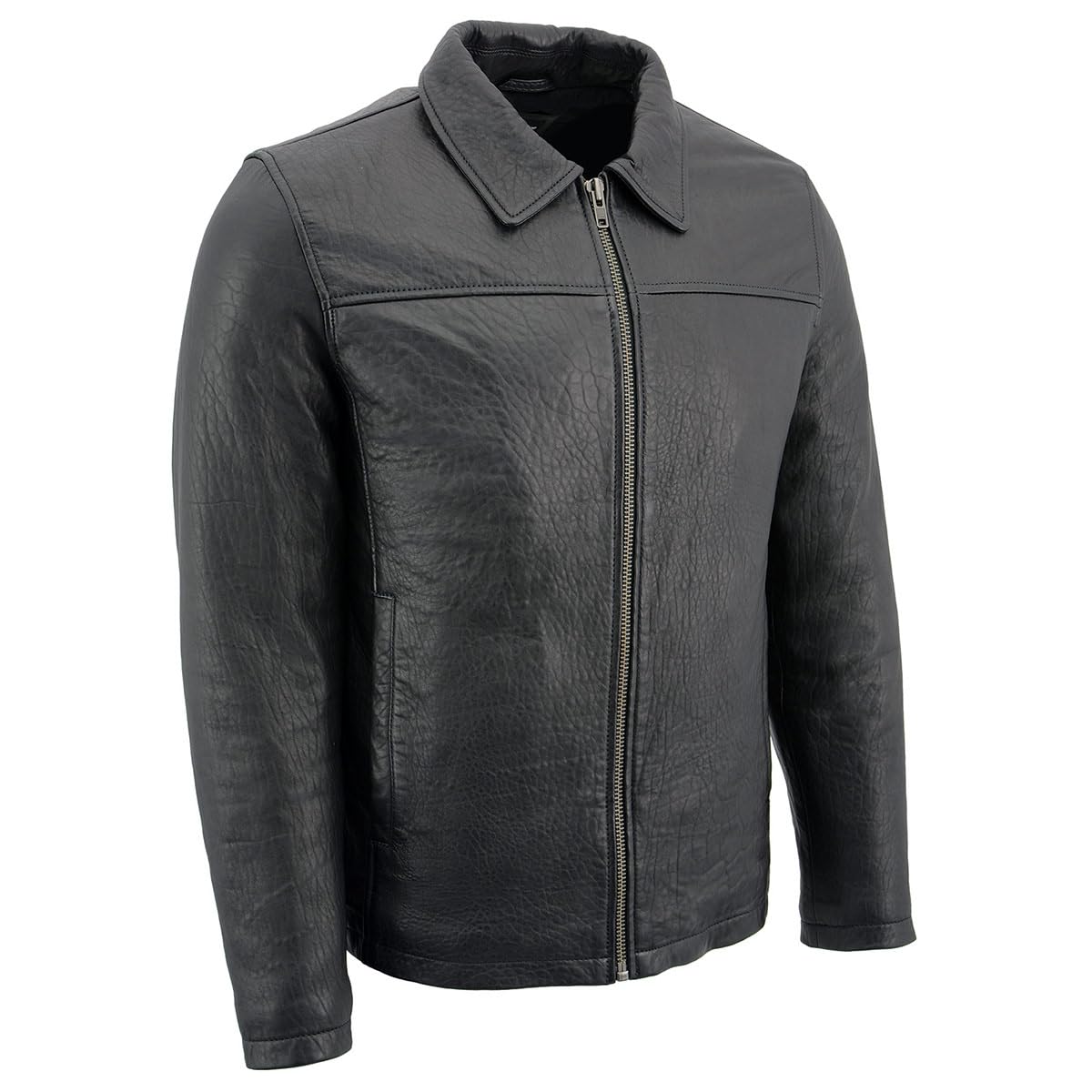 Milwaukee Leather SFM1875 Men's New Zealand Lambskin Leather Jacket with Shirt Style Collar - Premium Biker & Casual Outerwear for Motorcycle Riding & Everyday Wear