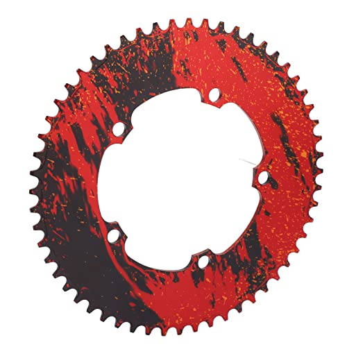 Aluminum Alloy Chainring with Positive Negative Teeth - BCD130 for Folding Bikes (Galaxy Orange) | Durable Bike Crankset for Urban Commuting & Mountain Biking
