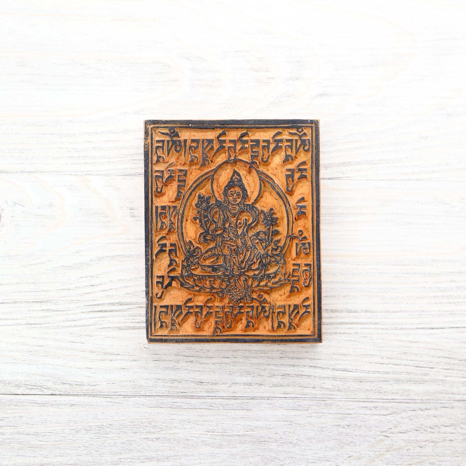 Hand Carved Himalayan Wood Printing Blocks for Fabric & Paper - Eco-Friendly DIY Stamps for Crafts, Scrapbooking & Home Decor