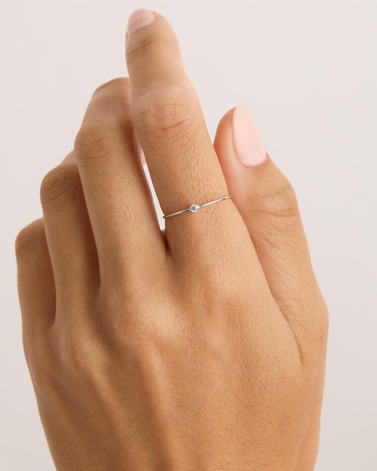 14K Solid White Gold Sweet Droplet Diamond Ring for Women - Elegant Wedding, Engagement & Anniversary Jewelry Gift - Perfect for Romantic Occasions & Special Moments