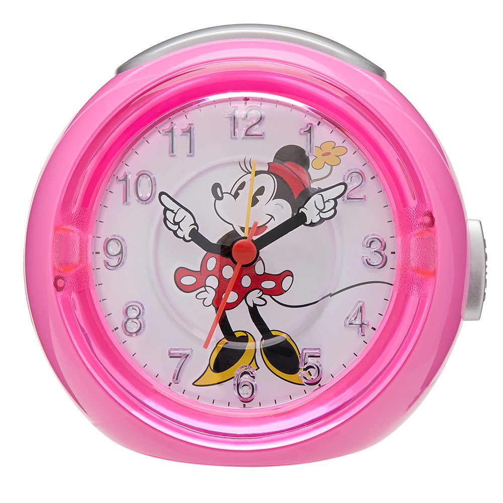 Disney Minnie Mouse Alarm Clock for Kids - Cute & Functional Bedroom Decor, Perfect for Girls' Rooms & Disney Themed Parties