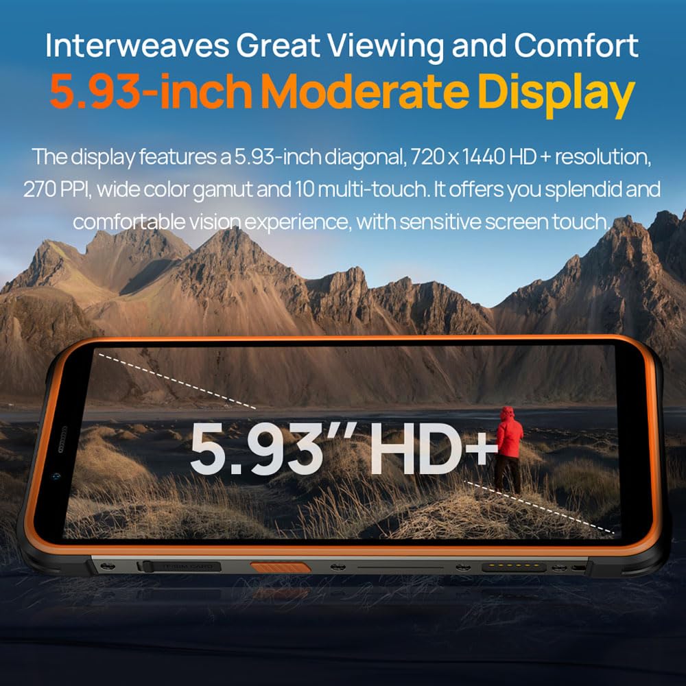 Ulefone Power Armor 16S 16GB+128GB+2TB Unlocked Rugged Smartphone - 9600mAh Battery, 122dB Loudspeaker, 50MP Camera, 5.93