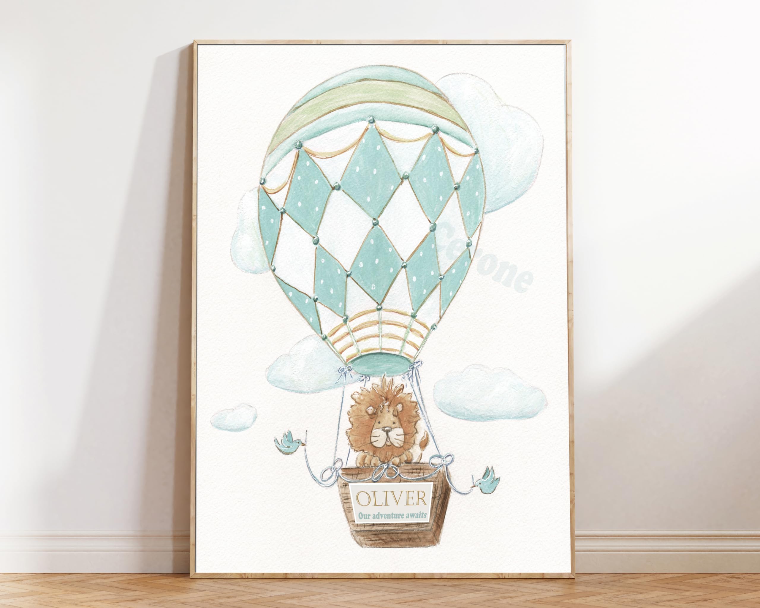 Personalized Travel Theme Baby Nursery Wall Art - 3 Piece Set of Museum Wrapped Canvases (24x36