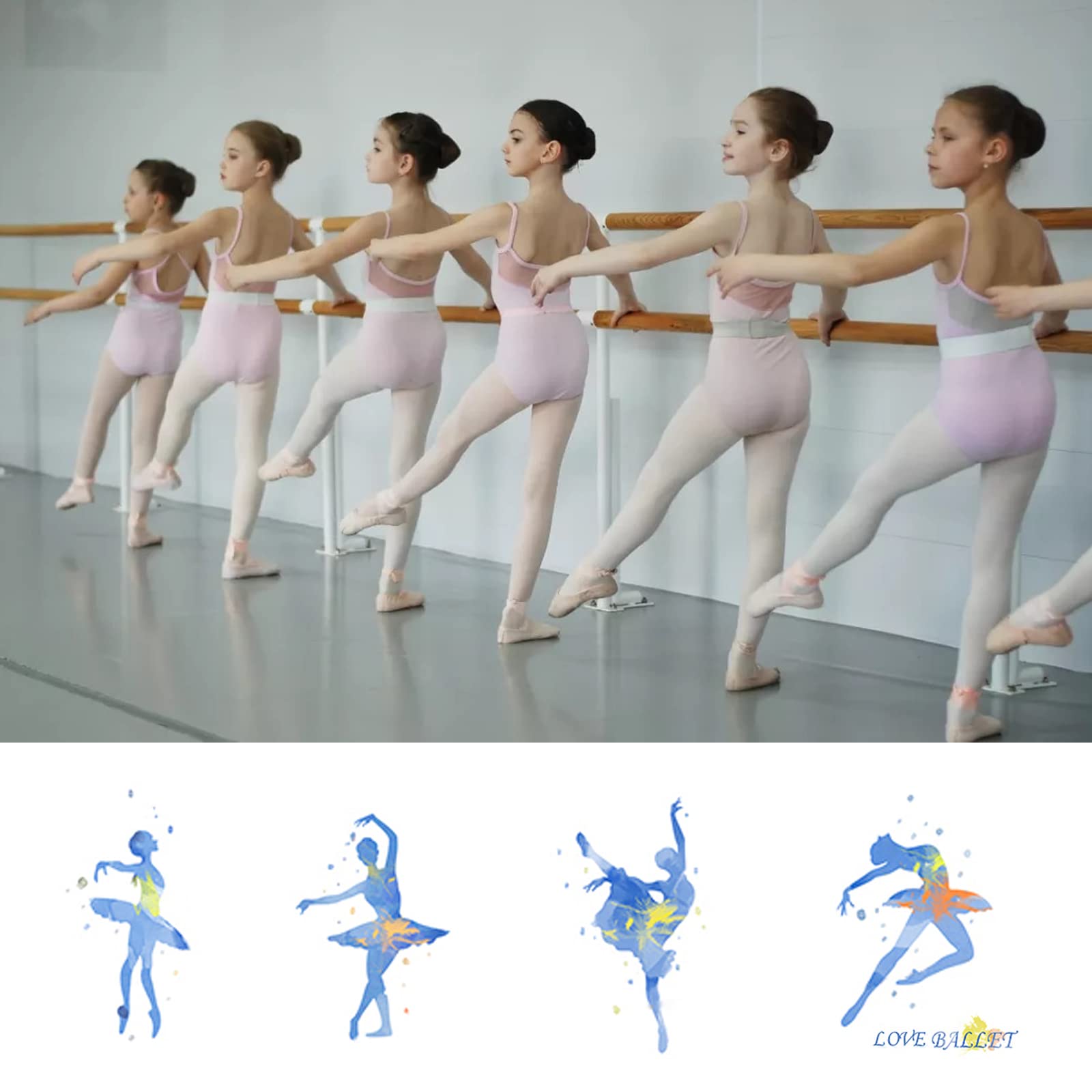 Adjustable Height Portable Freestanding Ballet Barre for Kids - Lightweight Dance Bar Perfect for Home Gym, Studio, Ballet, Pilates, Stretch & Fitness Training - Ideal for Dance Practice, Exercise & Flexibility Workouts