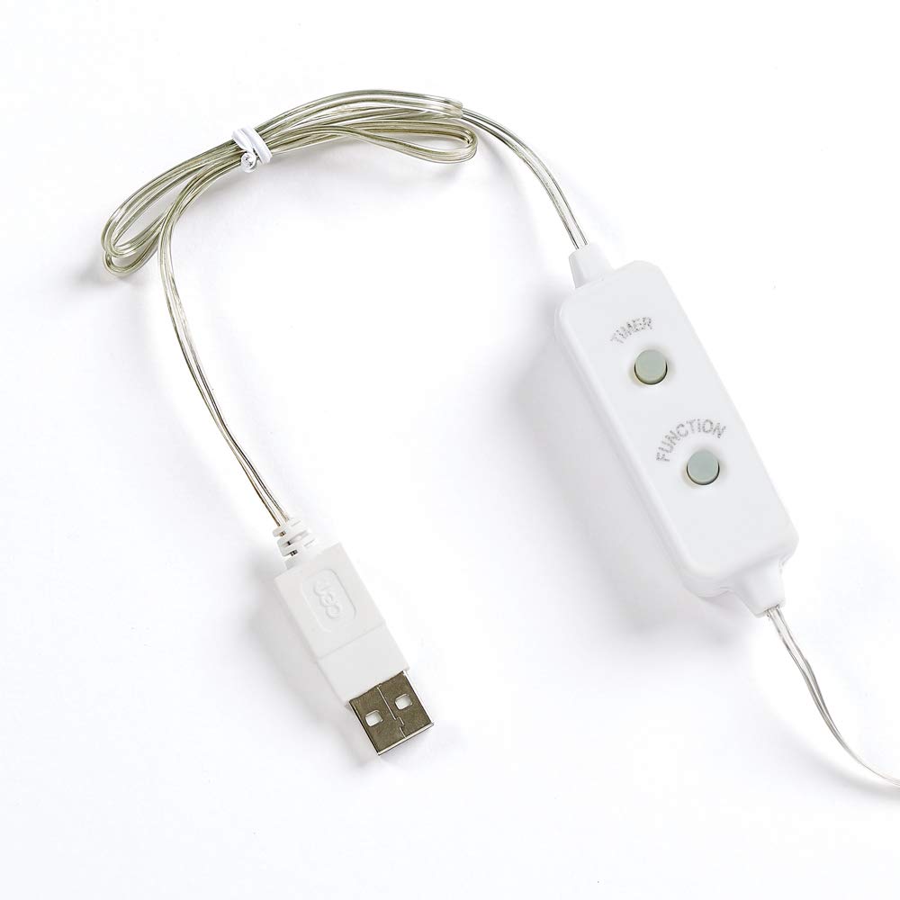 50L USB Warm White LED Silver Wire Fairy Lights with 10 Functions & 8/16 Timer - Perfect for Bedroom Decor, Christmas Tree Lighting, Wedding Party, and Outdoor Garden Ambiance