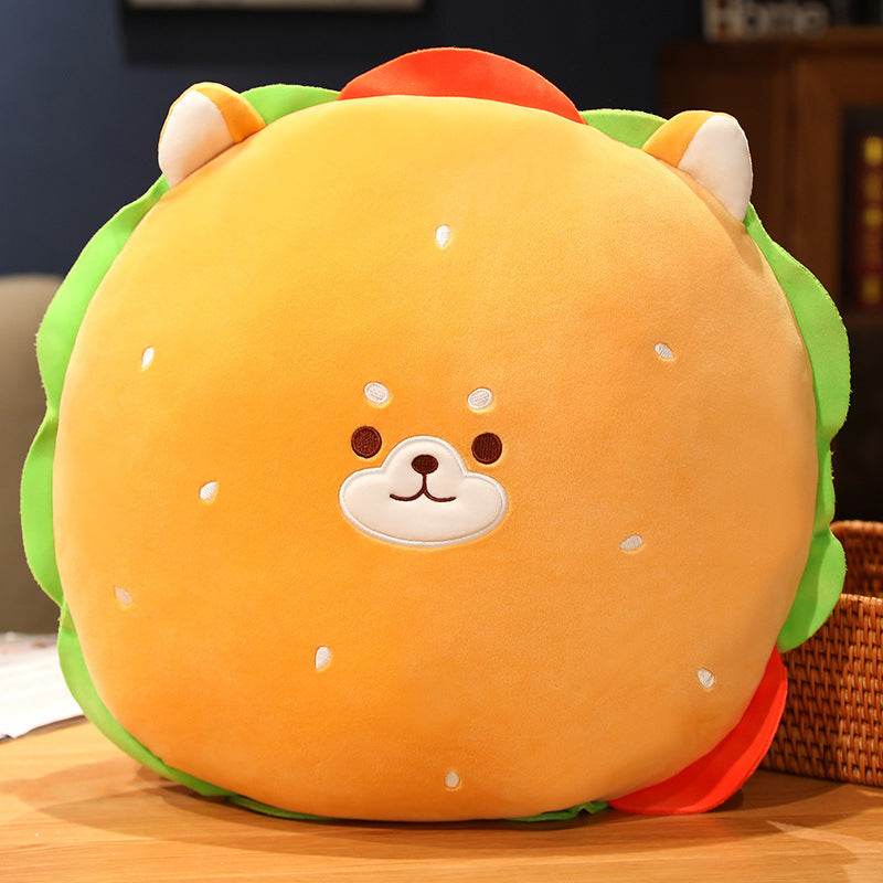 Cute Kawaii Hamburger Plush Toy - Soft Stuffed Animal for Kids, Girls & Boys | Perfect for Bedroom Decor, Birthday Gifts & Cuddling