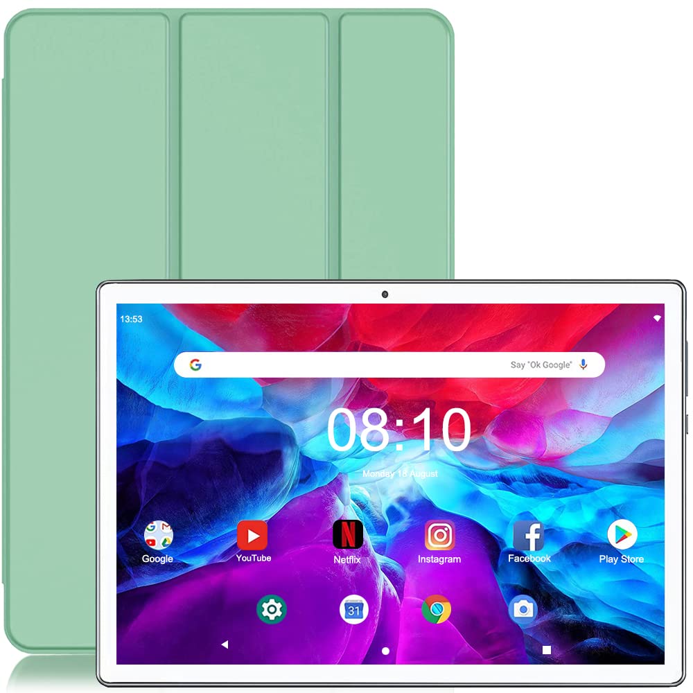 Thunrlge 10 Inch Android 11 Tablet - 64GB Storage, Dual SIM, HD Display - Perfect for Online Learning, Business & Entertainment