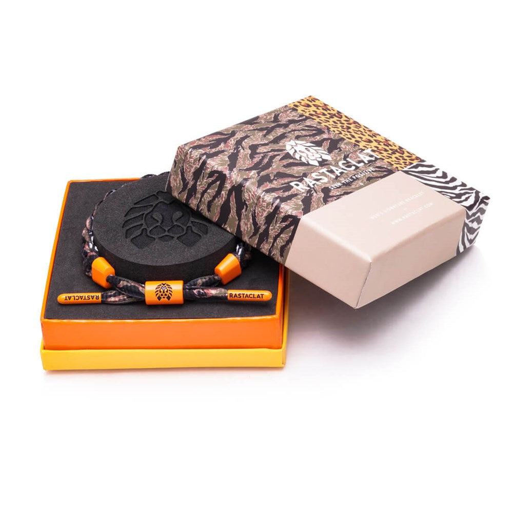 Rastaclat Zebra Camo Bracelet for Men & Women - Adjustable Wristband for Sports, Fitness & Casual Wear - M/L Size