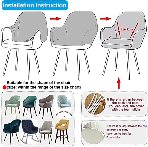 Stretch Rocking Chair Slipcovers with Arms - High Back Accent Living Room Lounge Chair Covers - 4PCS Silver Grey Furniture Protector for Bedroom, Dining Room & Relaxation - Perfect for Home Decor and Comfortable Seating