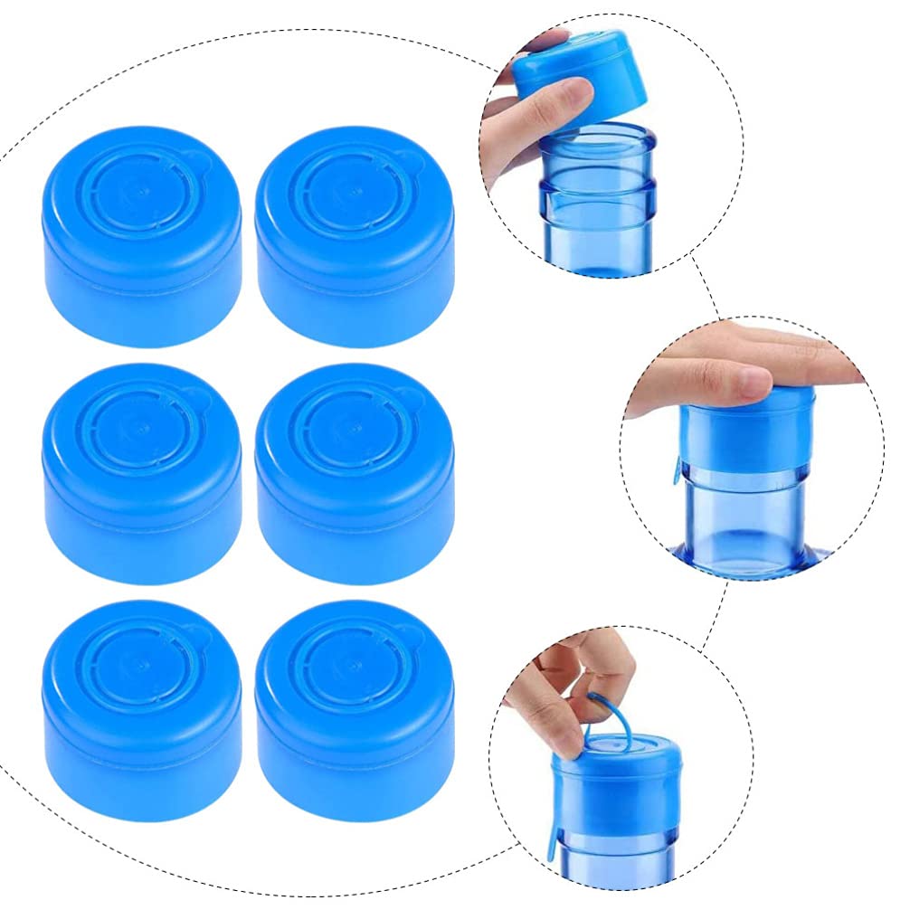 Hemoton 35-Pack Plastic Water Bottle Cap Replacement - Non-Spill Sealing Lid Cover for Jug & Flask - Blue Anti-Leak Bottle Accessories - Perfect for Sports, Travel, and Home Use