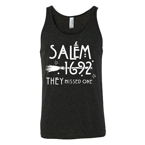 Salem 1692 They Missed One Unisex T-Shirt - Vintage Witch Trial Design for Halloween Costumes & Historical Events