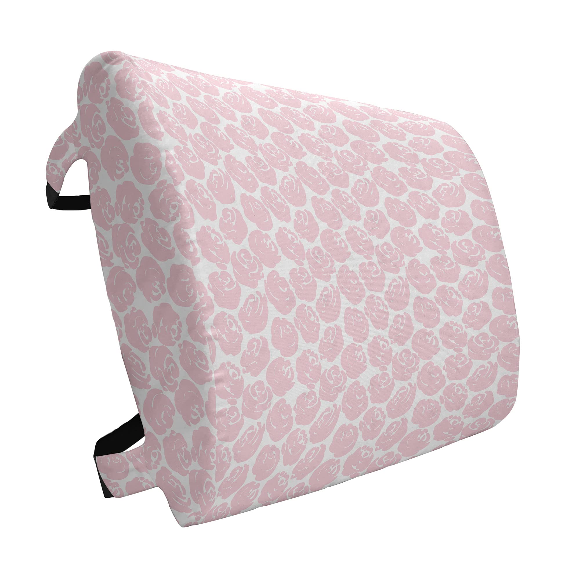 Ambesonne Floral Lumbar Support Pillow - Rose Silhouette Abstract Garden Print, High Density Foam for Office Chair & Car Seat, 14