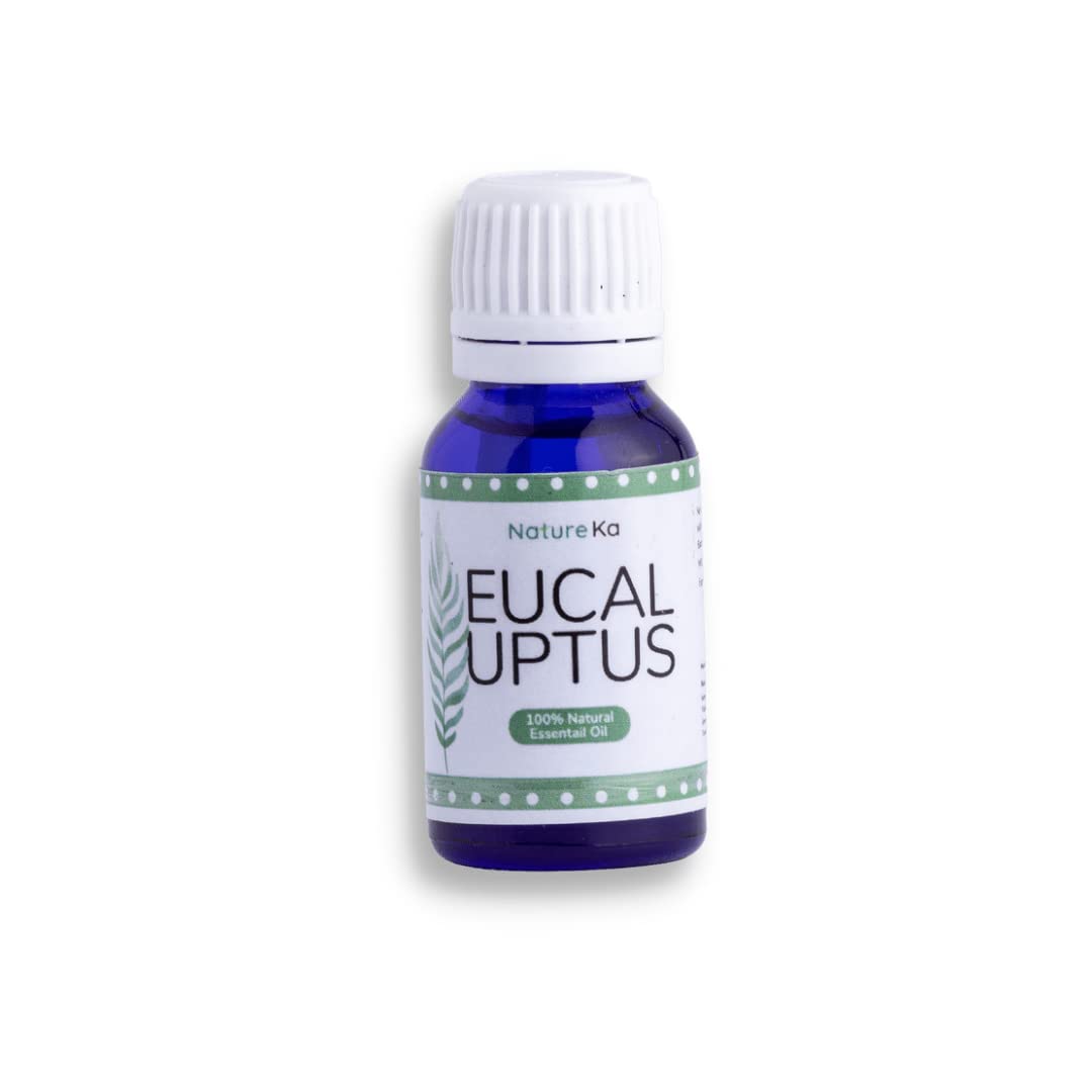 Natureka Eucalyptus Essential Oil - 100% Pure Natural Therapeutic Grade Aromatherapy Oil for Diffuser, Massage & Relaxation | Chemical-Free Bath & Shower Oil | 15ml Bottle for Home Spa, Yoga & Stress Relief