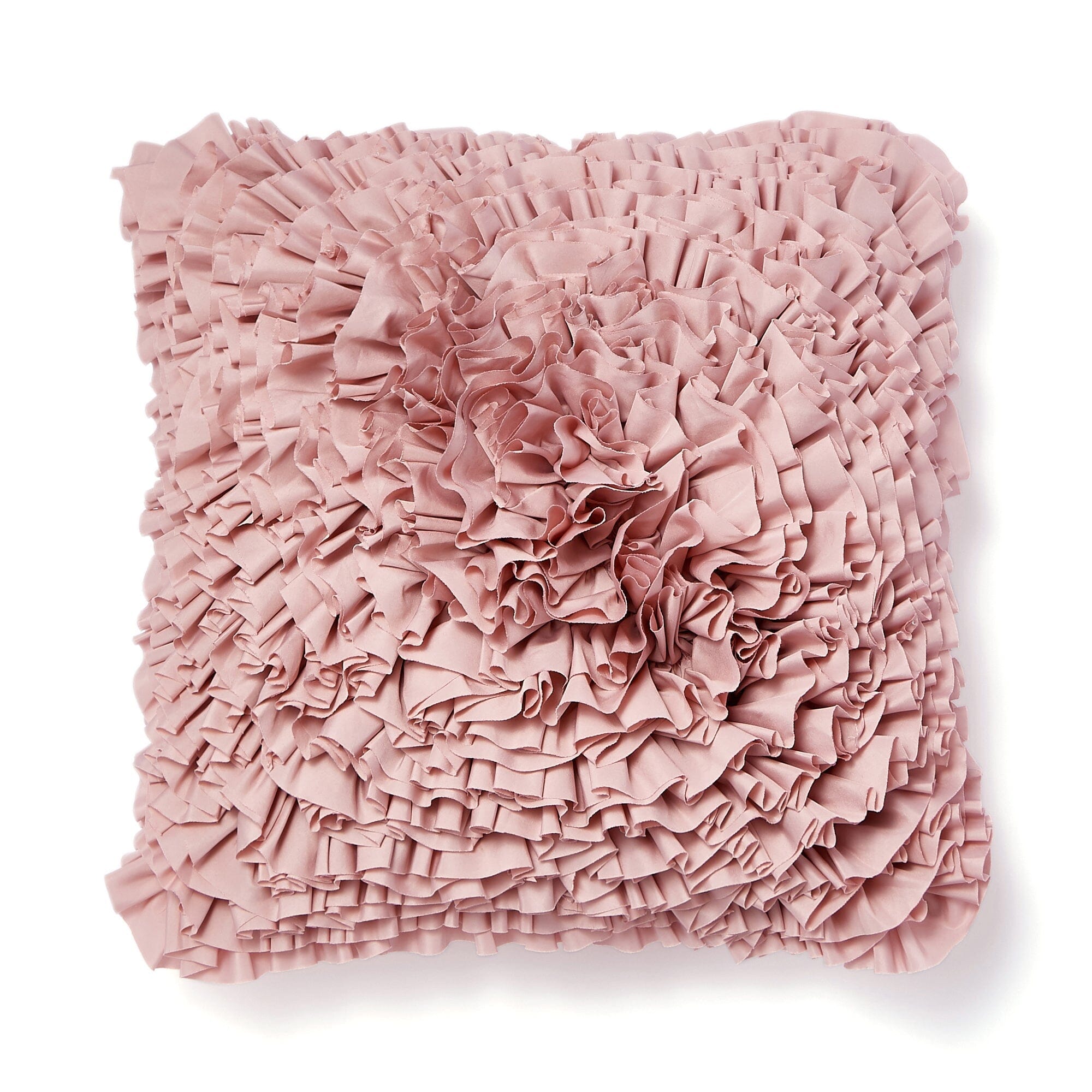 Frill Applique Cushion Cover 18x18 Inches Pink - Elegant Home Decor for Living Room, Bedroom, or Sofa