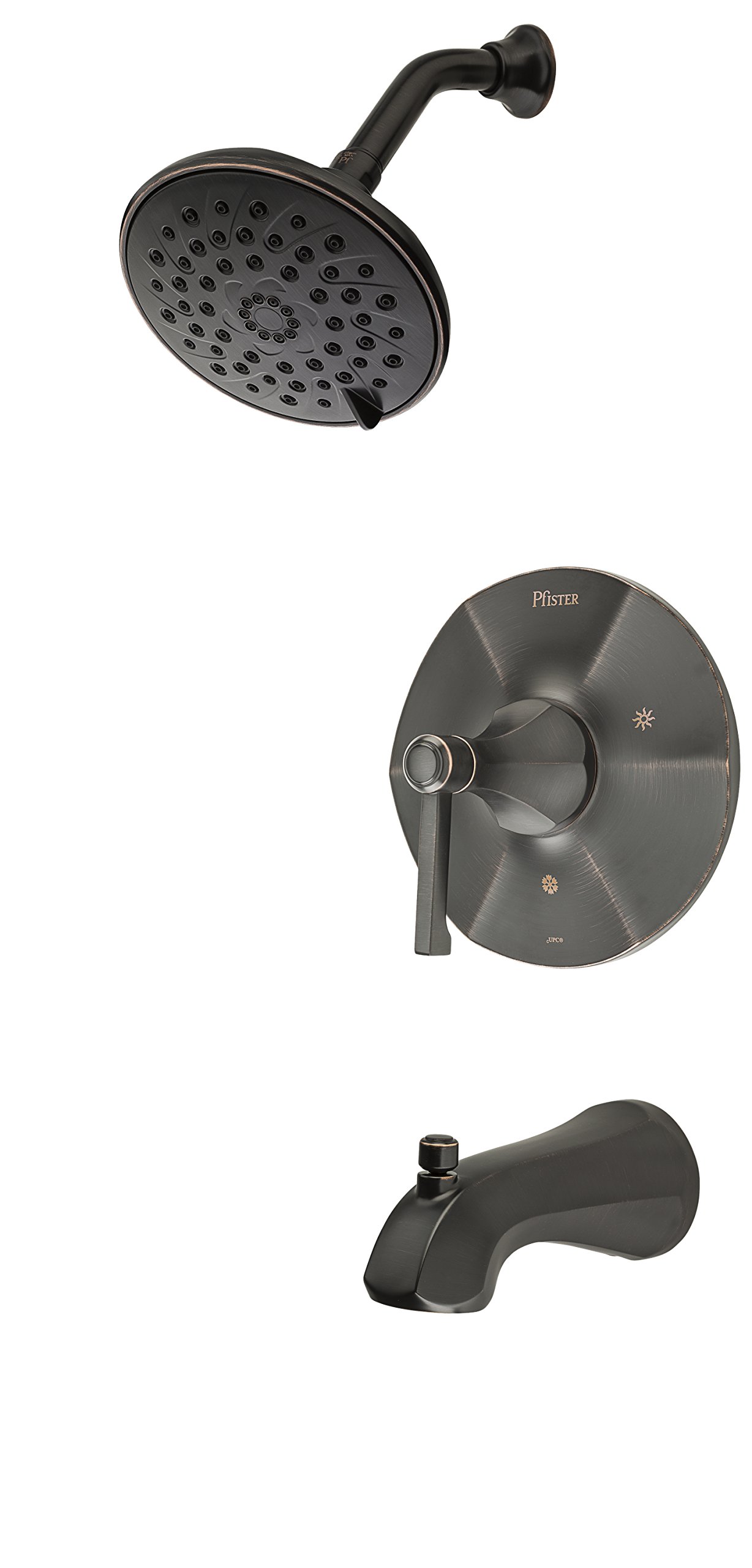 Pfister LG89-8DEY Arterra 1.8 GPM Tub & Shower Trim Kit in Tuscan Bronze - Perfect for Bathroom Renovations & Modern Home Upgrades