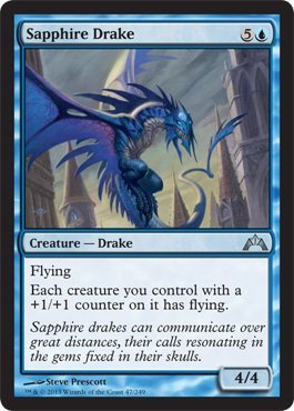 Magic The Gathering Sapphire Drake (47) - Gatecrash MTG Card - Rare Flying Creature for Commander & Standard Decks - Perfect for Collectors and Competitive Play