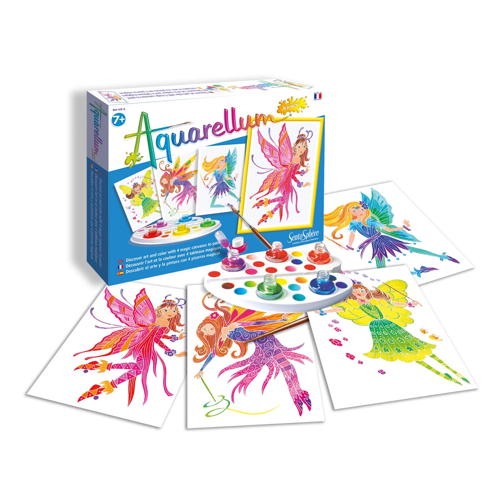 Aquarellum Junior Fairies Watercolor Magic Art Set - Kids Painting Kit for Creative Play & DIY Fairy Crafts - Perfect for Birthday Gifts & Family Art Activities