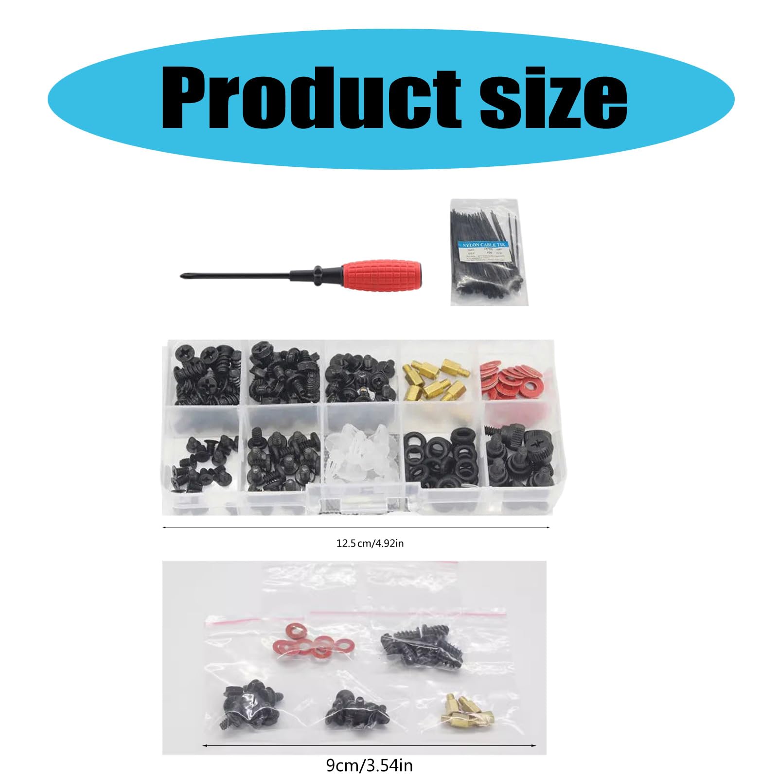 Durable Computer Screws & Motherboard Standoffs Kit for PC Case - Perfect for PC Assembly, Mounting & Repair | Ideal for DIY Computer Builds & Upgrades