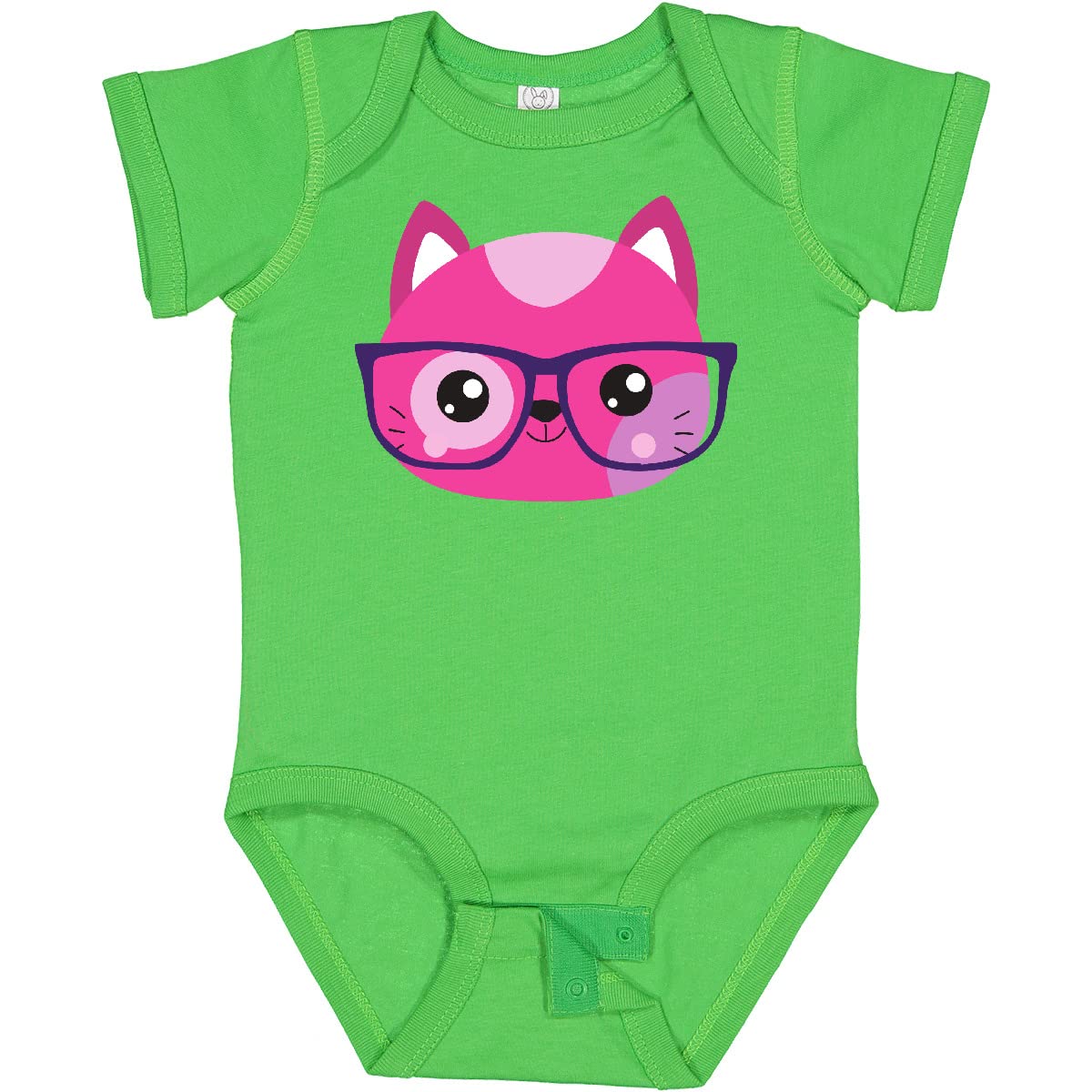 Hipster Cat with Glasses Baby Bodysuit - Cute Kitten Outfit for Photos